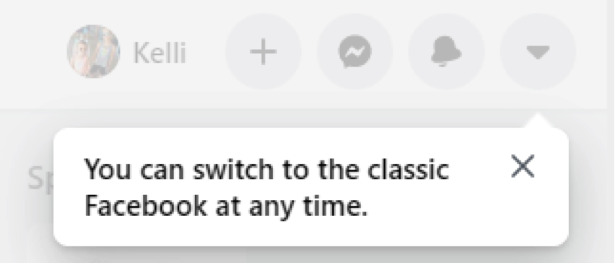 switch to facebook classic notification